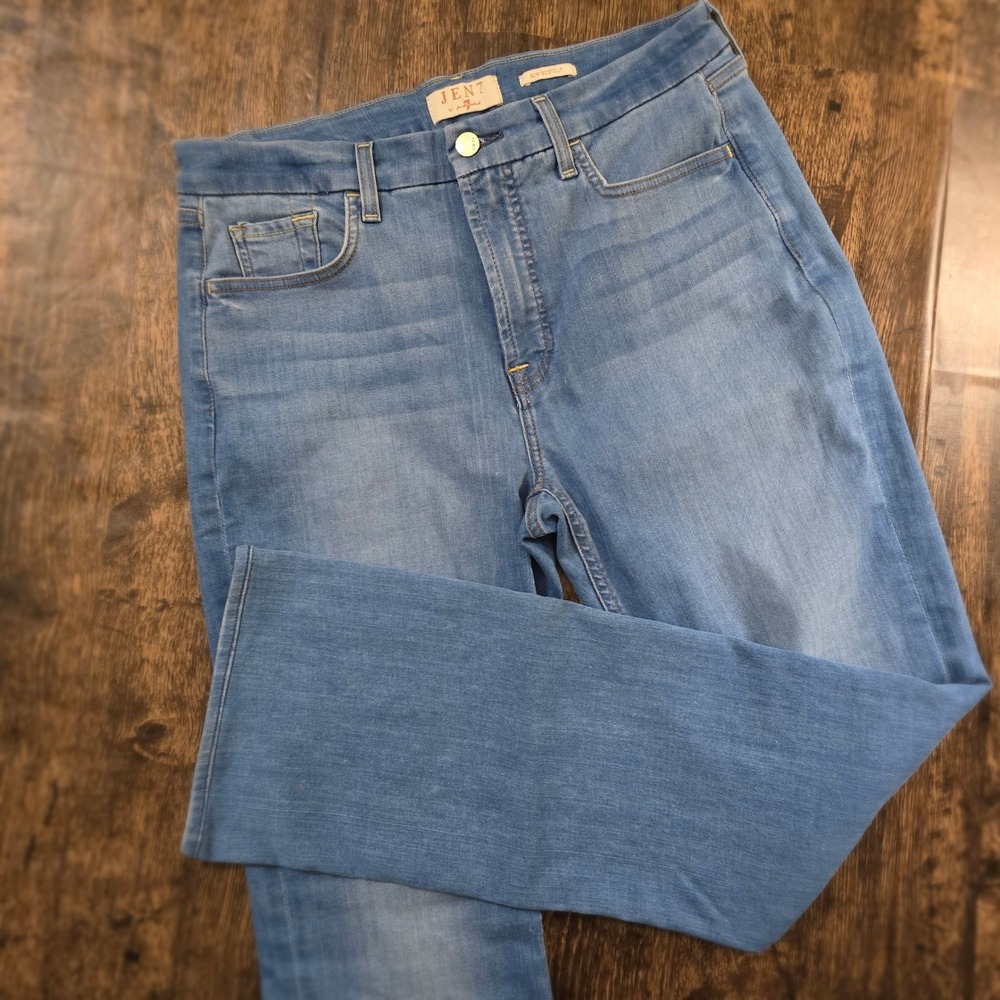 JEN7 Slim Bootcut Jeans‎ Womens 10 Blue High Rise Stretch Denim